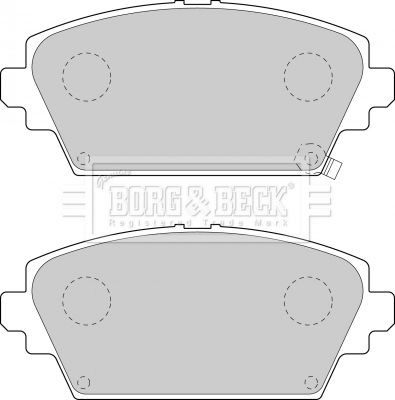 BORG & BECK Комплект тормозных колодок, дисковый тормоз BBP1652